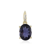 9K Iolite Gold Pendant