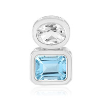 Sky Blue Topaz Silver Pendant