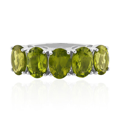 Burmese Peridot Silver Ring