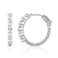 White Topaz Silver Earrings