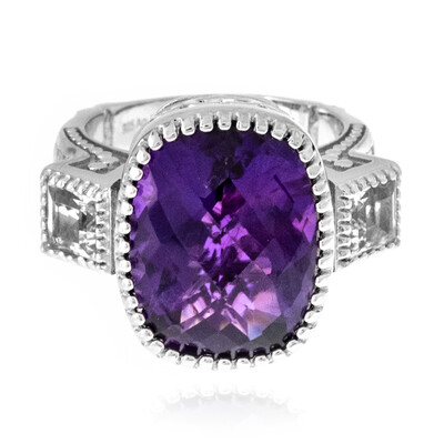 Zambian Amethyst Silver Ring (Dallas Prince Designs)