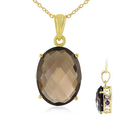 Smoky Quartz Silver Necklace
