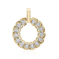 9K SI1 (G) Diamond Gold Pendant