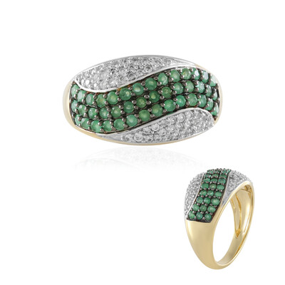 Brazilian Emerald Silver Ring
