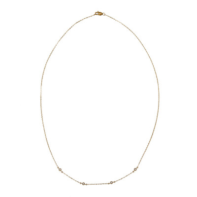 9K Flawless (F) Diamond Gold Necklace (LUCENT DIAMONDS)