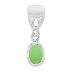 Imperial Chrysoprase Silver Pendant