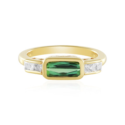 Benedito Green Tourmaline Silver Ring (Adela Silber)