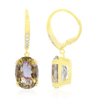 Champagne Mystic Quartz Silver Earrings