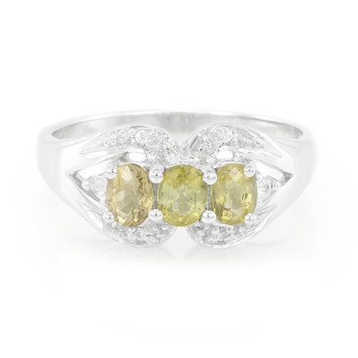 Cuprian Tourmaline Silver Ring