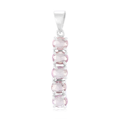Ceylon Pink Sapphire Silver Pendant