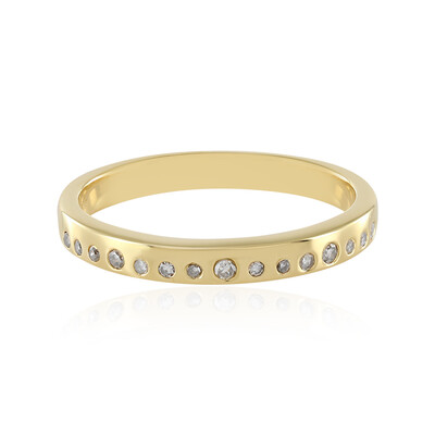 I3 Champagne Diamond Silver Ring