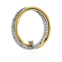 I2 Champagne Diamond Silver Pendant