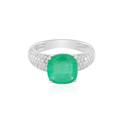 14K Russian Emerald Gold Ring (AMAYANI)
