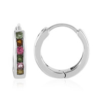 Fancy Tourmaline Silver Earrings