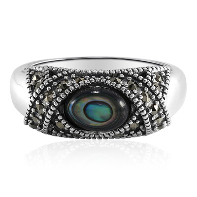 Abalone Shell Silver Ring