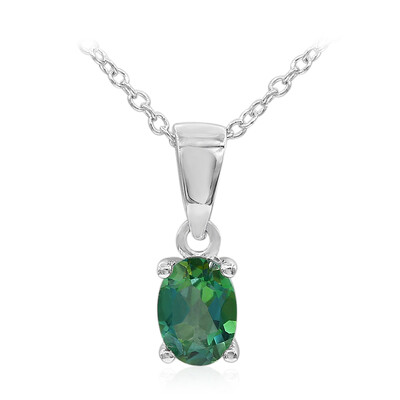 Butterfly Green Topaz Silver Necklace