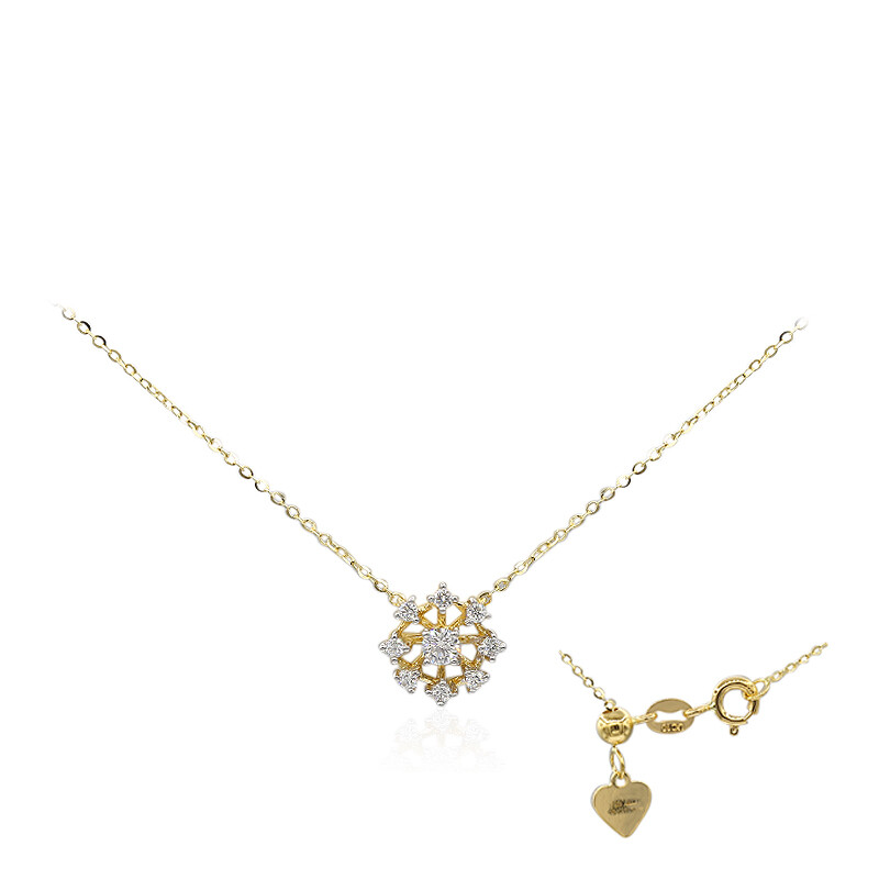Refined 0.212ct Diamond 18K Gold Necklace 2g