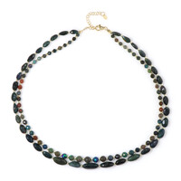 Mezezo Opal Silver Necklace (Riya)