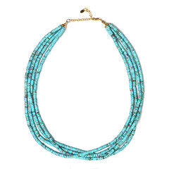 Blue Magnesite Silver Necklace