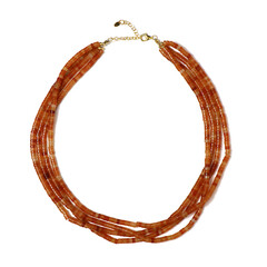 Peach Aventurine Silver Necklace