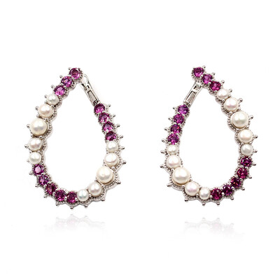 Rhodolite Silver Earrings (Dallas Prince Designs)
