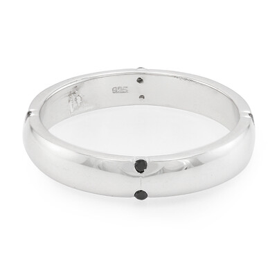 Black Spinel Silver Ring
