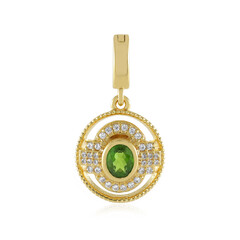 Russian Diopside Silver Pendant