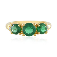 Green apatite Silver Ring
