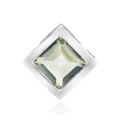 Green Amethyst Silver Pendant