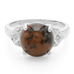 Mahogany Obsidian Silver Ring