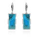 Kingman Blue Mojave Turquoise Silver Earrings (Faszination Türkis)
