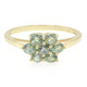 Unheated Green Sapphire Silver Ring