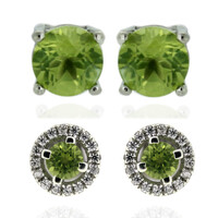 Peridot Silver Earrings