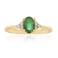 10K AAA Zambian Emerald Gold Ring
