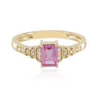 18K Pink Sapphire Gold Ring