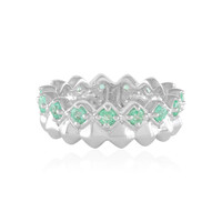 Russian Emerald Silver Ring (de Melo)