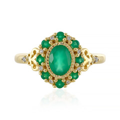 Green Onyx Silver Ring