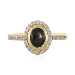 Black Star Sapphire Silver Ring