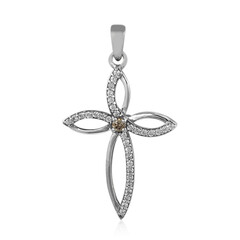 I2 Brown Diamond Silver Pendant