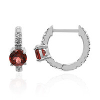 Garnet Silver Earrings