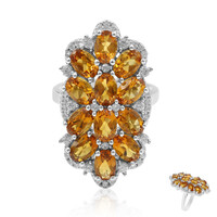 Madeira Citrine Silver Ring