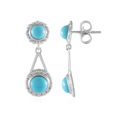 Sleeping Beauty Turquoise Silver Earrings
