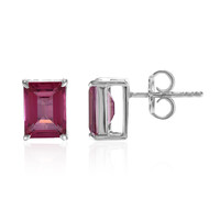 Pink Topaz Silver Earrings
