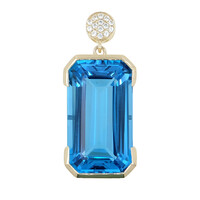 9K Marambaia Topaz Gold Pendant