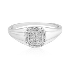 I2 (I) Diamond Silver Ring