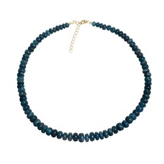 Neon Blue Apatite Silver Necklace