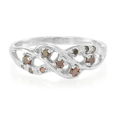 Fancy Diamond Silver Ring