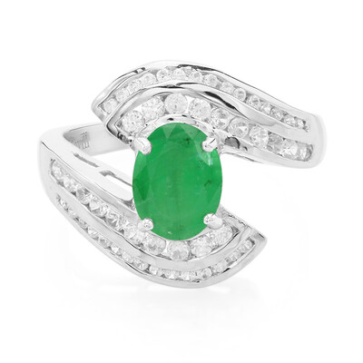 Bahia Emerald Silver Ring