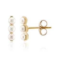 White Freshwater Pearl Silver Earrings