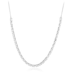White Topaz Silver Necklace